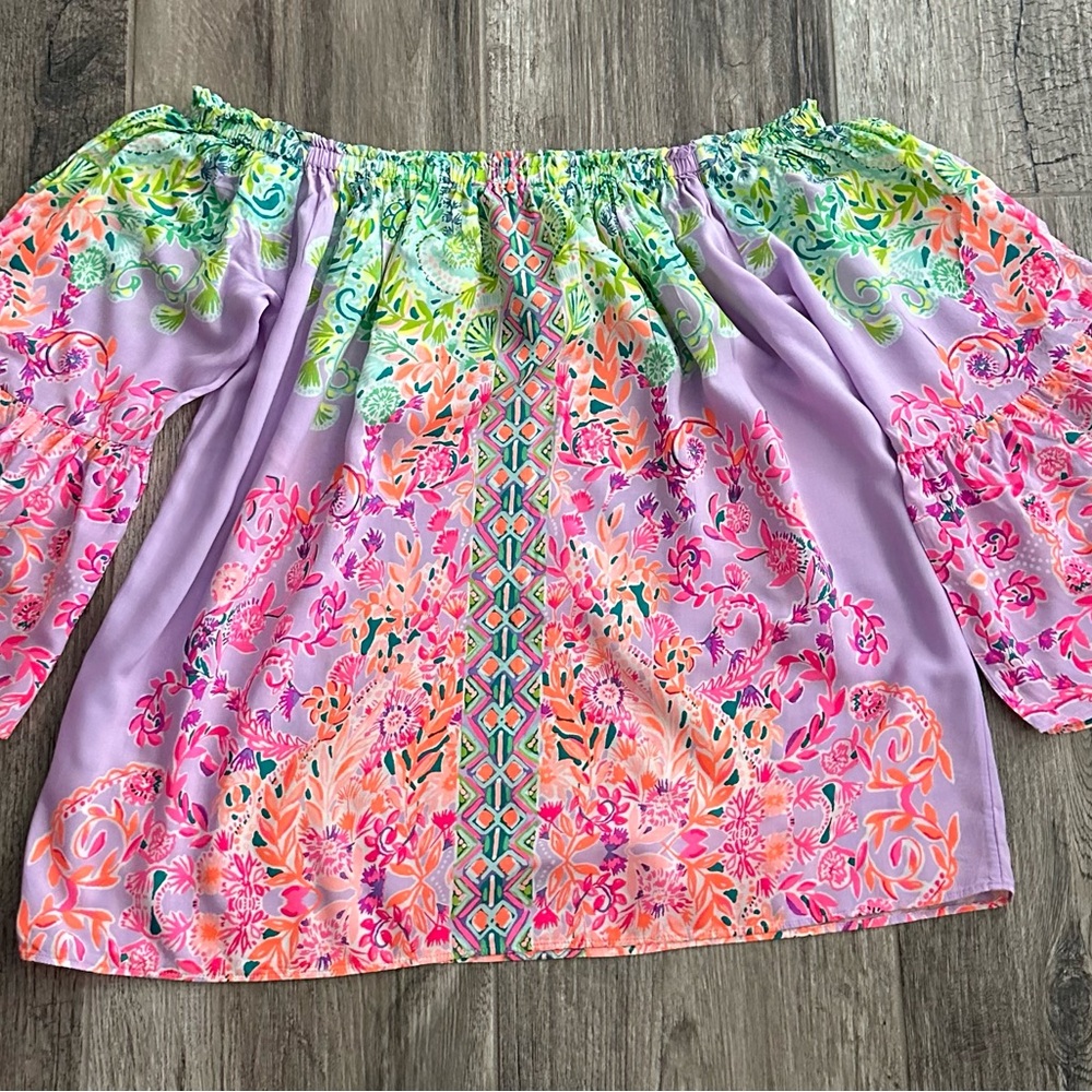 Lilly Pulitzer Off the Shoulder Top - Picture 5 of 6